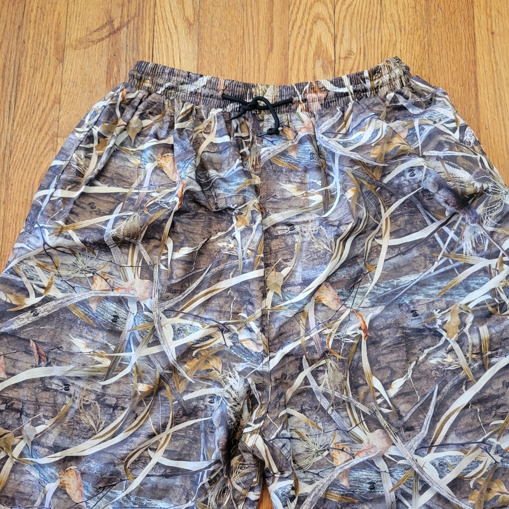 SaphiRose XXL Rain Suit Pants Camo Mesh Lined Adjustable Cuffs Outdoor Hunting - Picture 2 of 6
